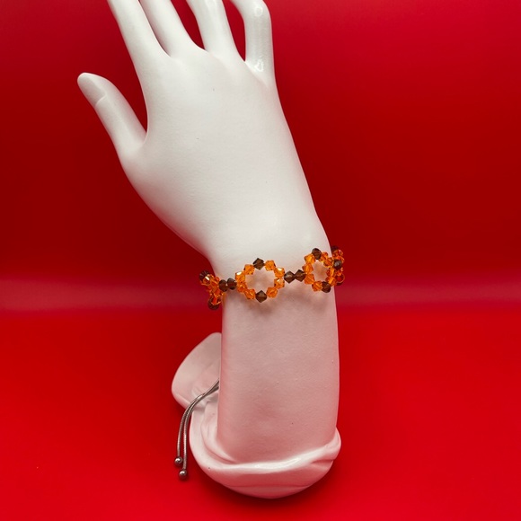 Handmade Fall Foliage Crystal Bracelet - Picture 4 of 5